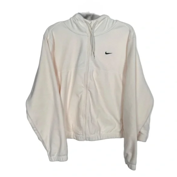 Nike Therma-FIT One Women's Oversized Full-Zip Fleece Hoodie (Plus) Ivory NWT - Picture 10 of 12